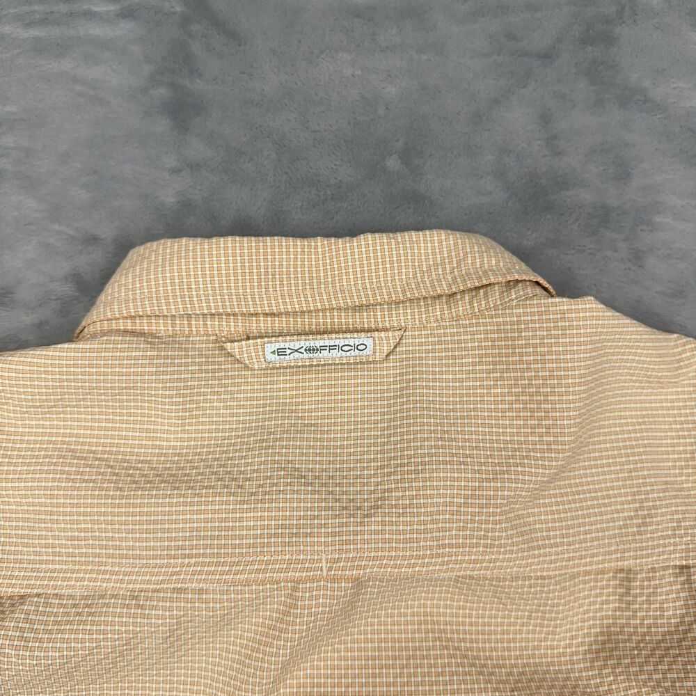 ExOfficio Shirt Womens Sz Medium Orange Long Sleeve Vented Hiking Outdoor Travel - Picture 8 of 11